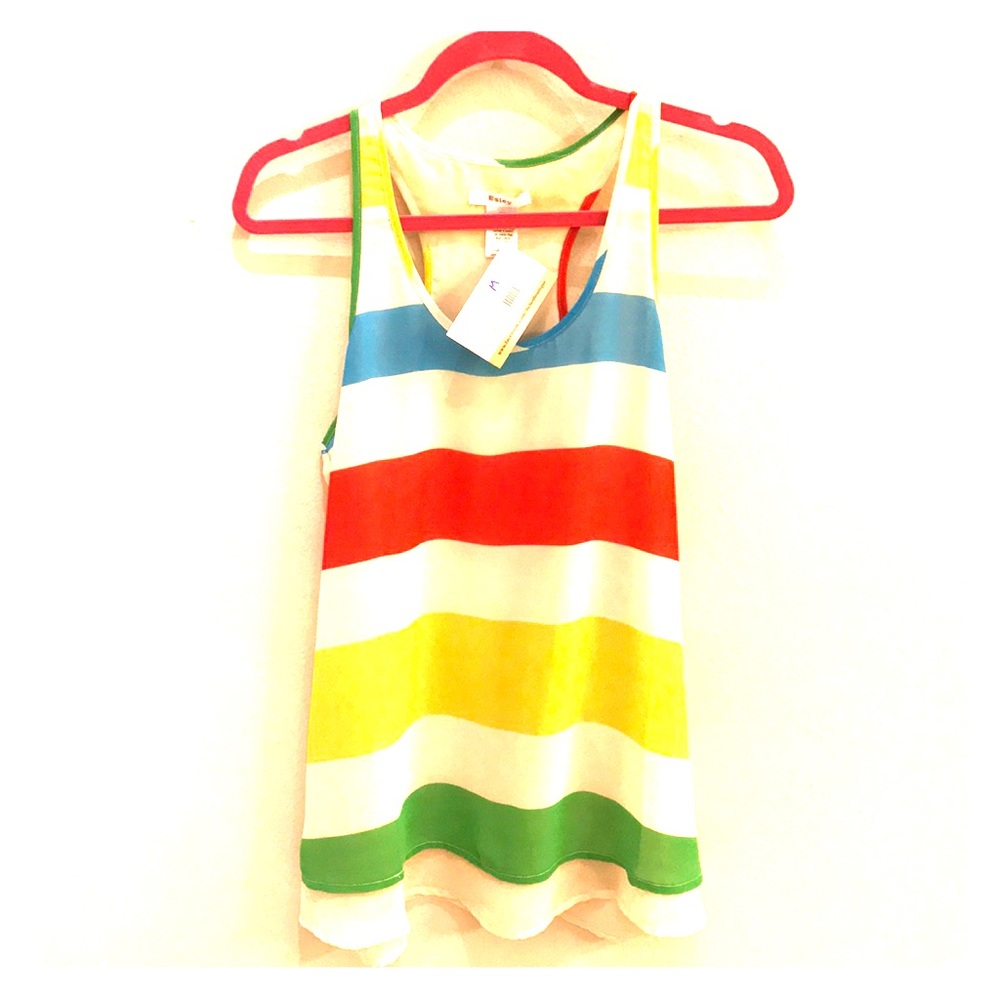 Multi Colored Striped Racerback Top